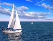 Sailboats at sea